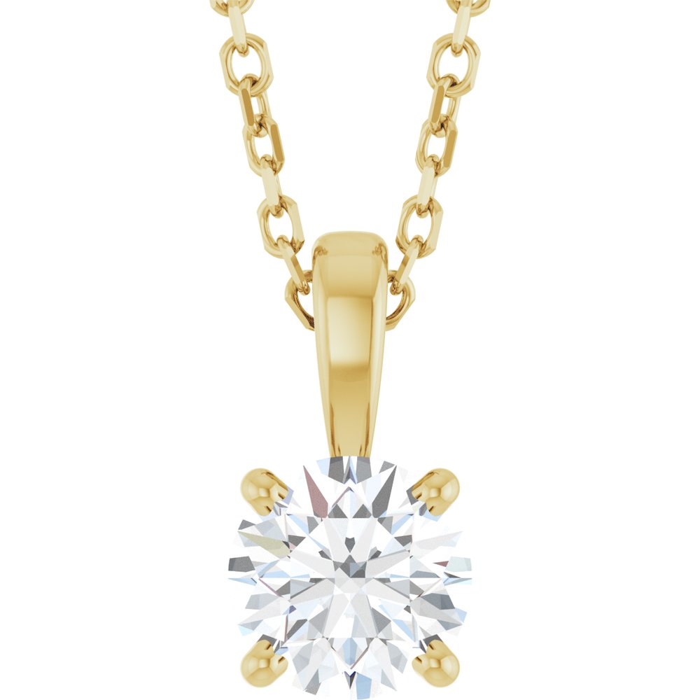 Diamond Solitaire Necklace - VS / Colorless / Excellent Lab-grown Diamond