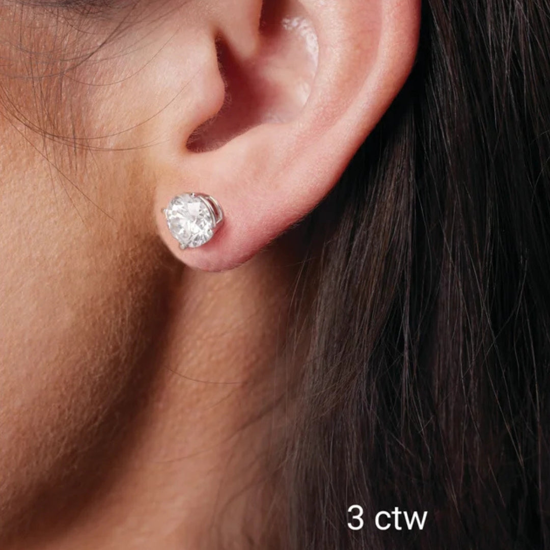 Diamond Earrings | 1-3 Carat Lab-Grown Diamond Studs in 14K White Gold