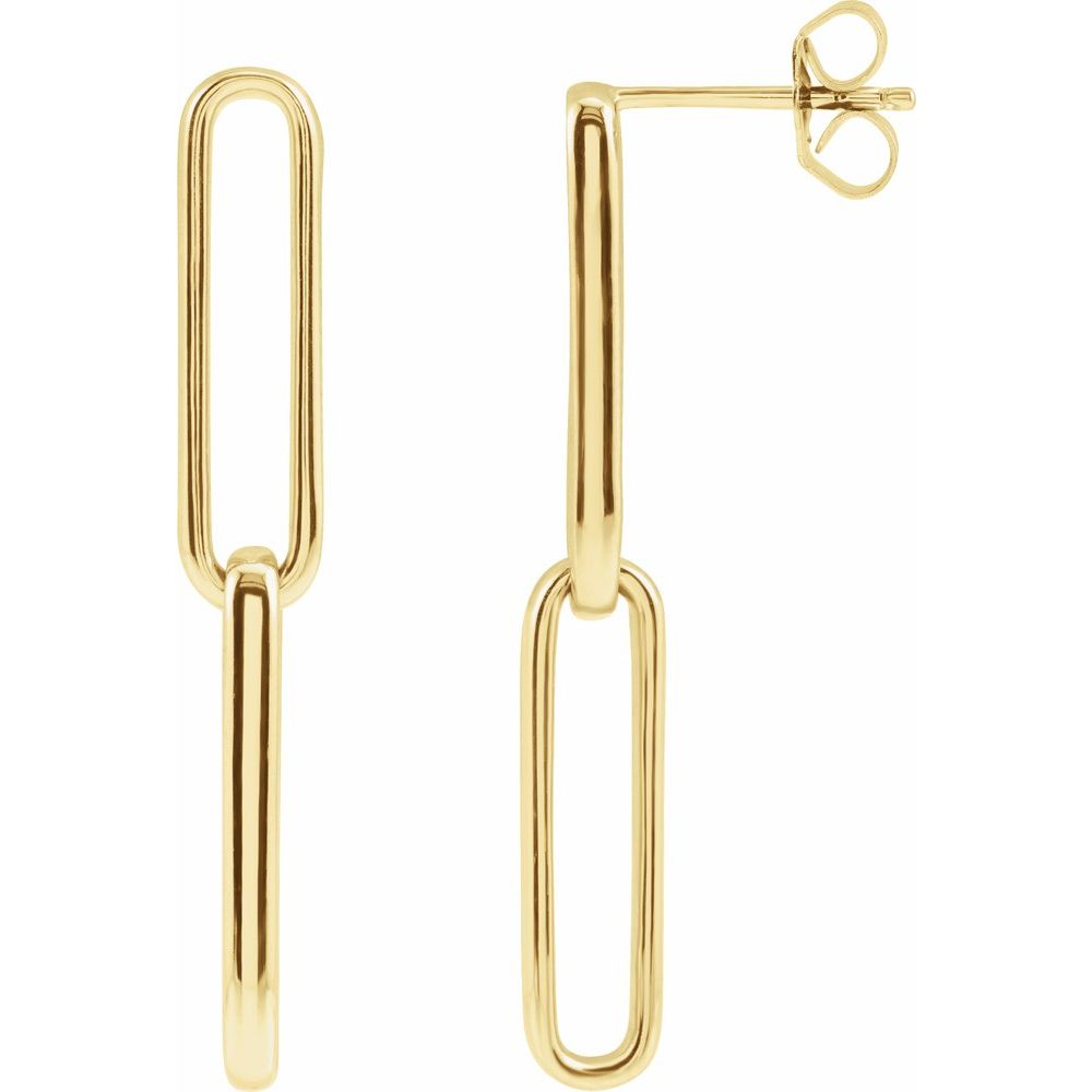 Gold Paperclip-Style Earrings