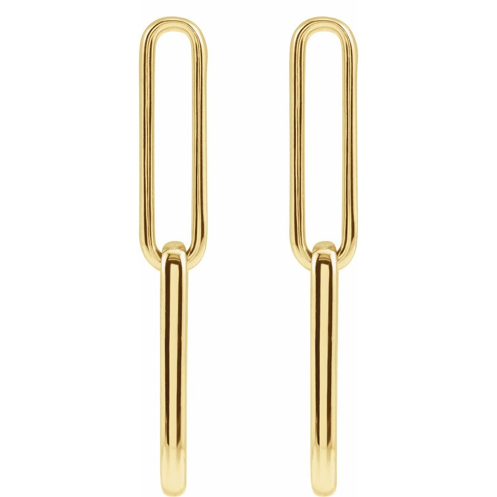 Gold Paperclip-Style Earrings