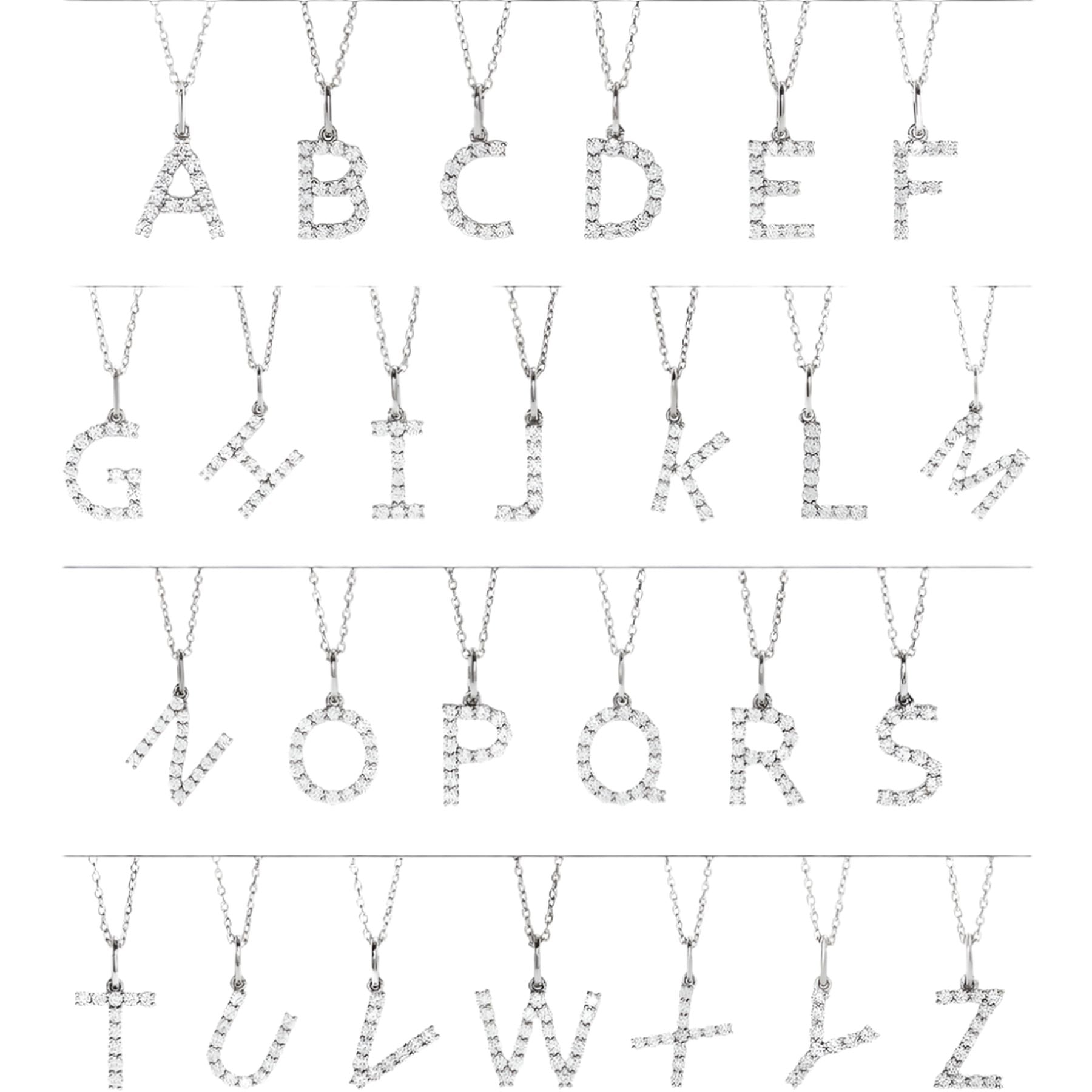 Diamond Initial Necklace