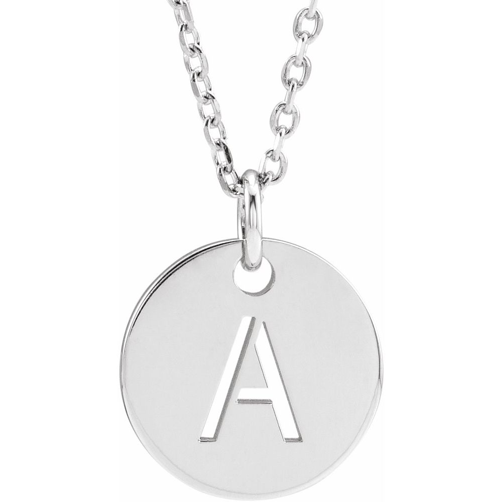 Initial Disc Necklace