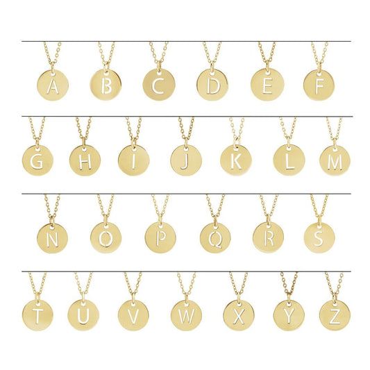 Initial Disc Necklace
