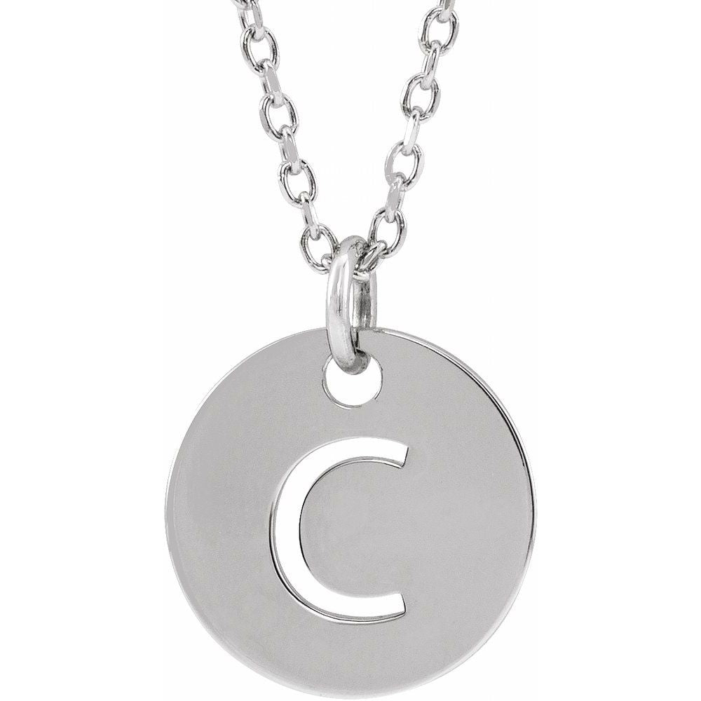 Initial Disc Necklace