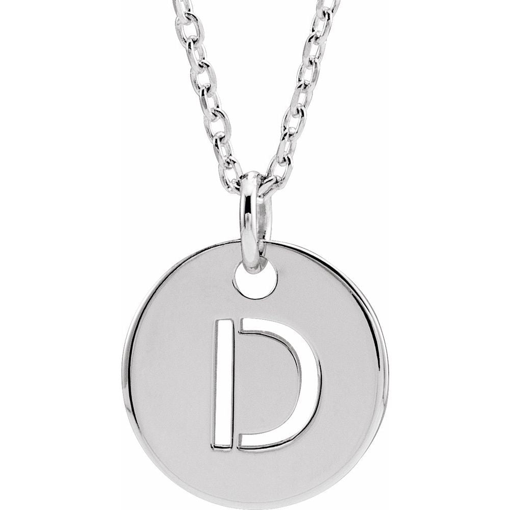 Initial Disc Necklace