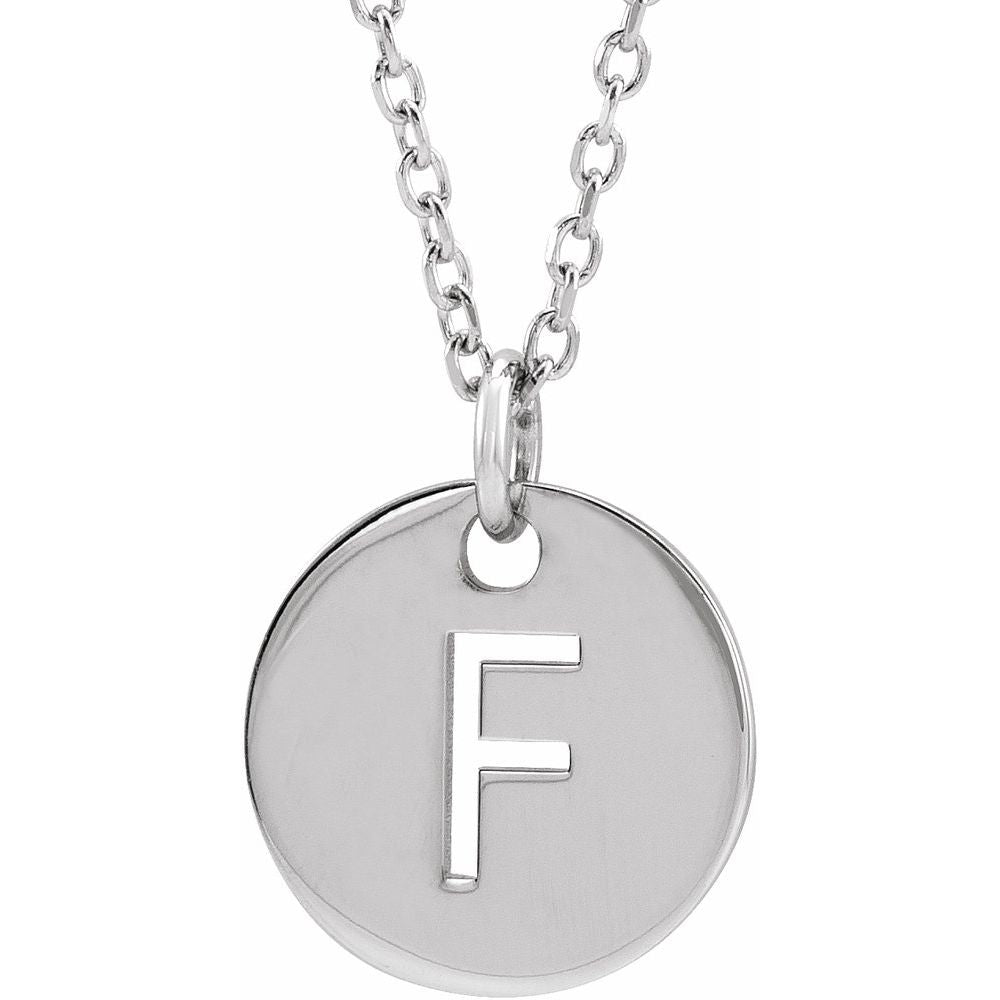 Initial Disc Necklace