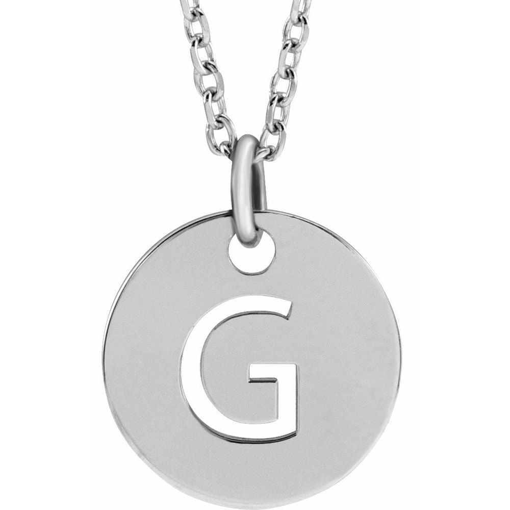 Initial Disc Necklace