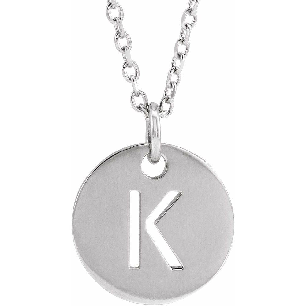 Initial Disc Necklace