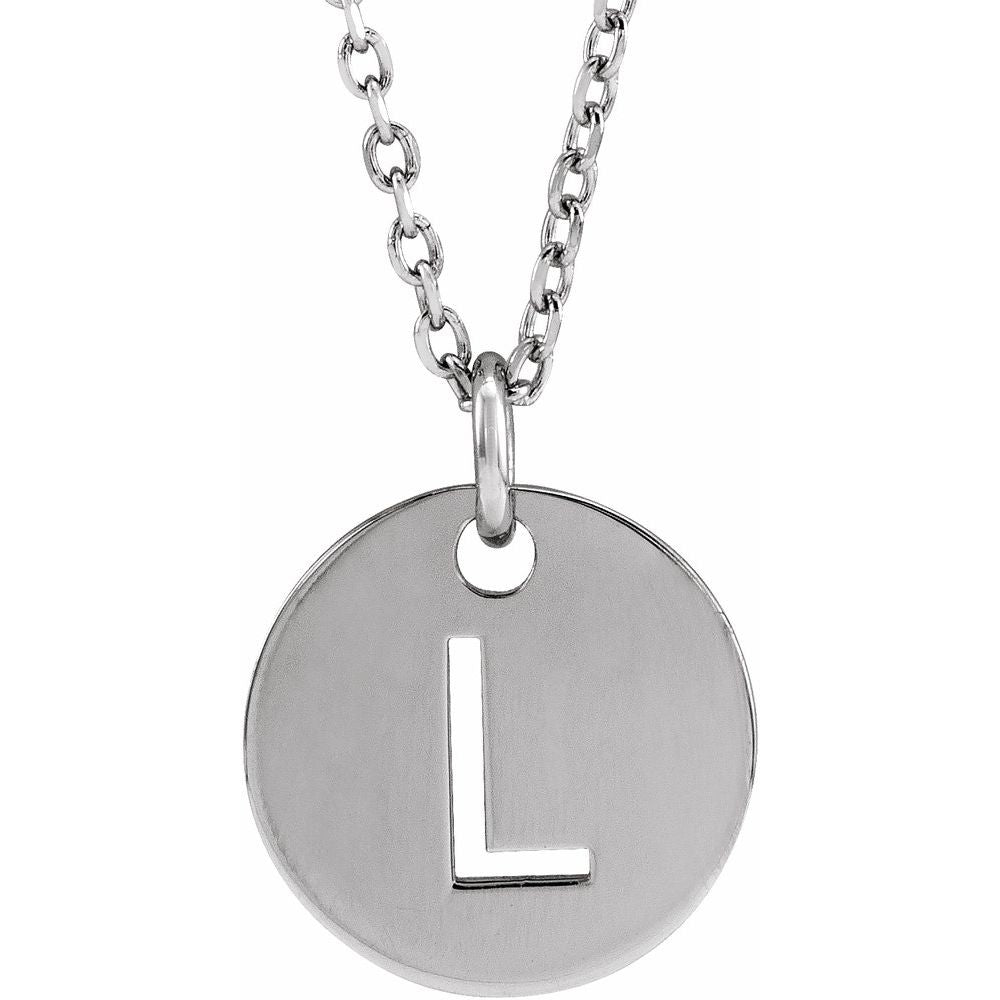 Initial Disc Necklace