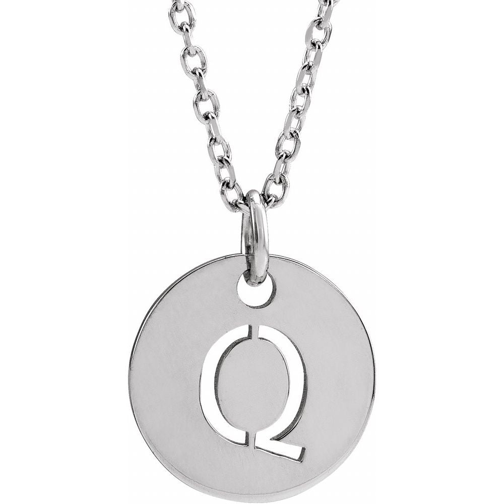 Initial Disc Necklace