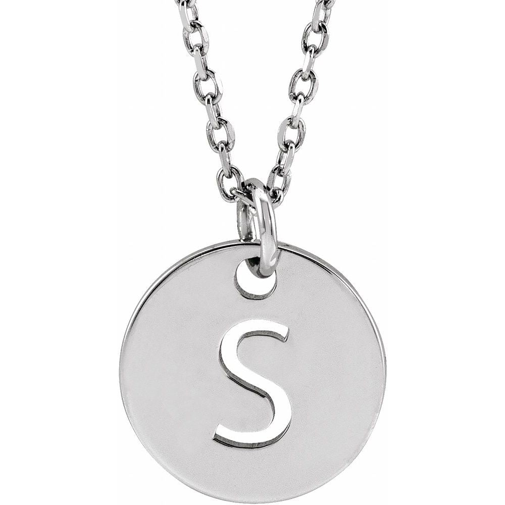 Initial Disc Necklace