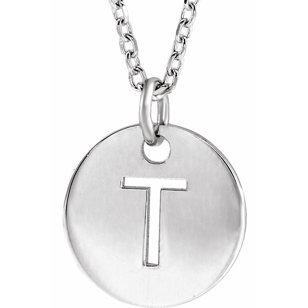 Initial Disc Necklace