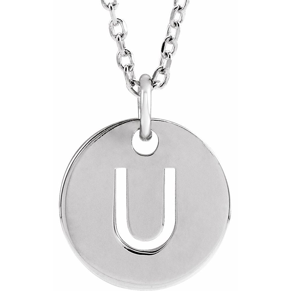 Initial Disc Necklace