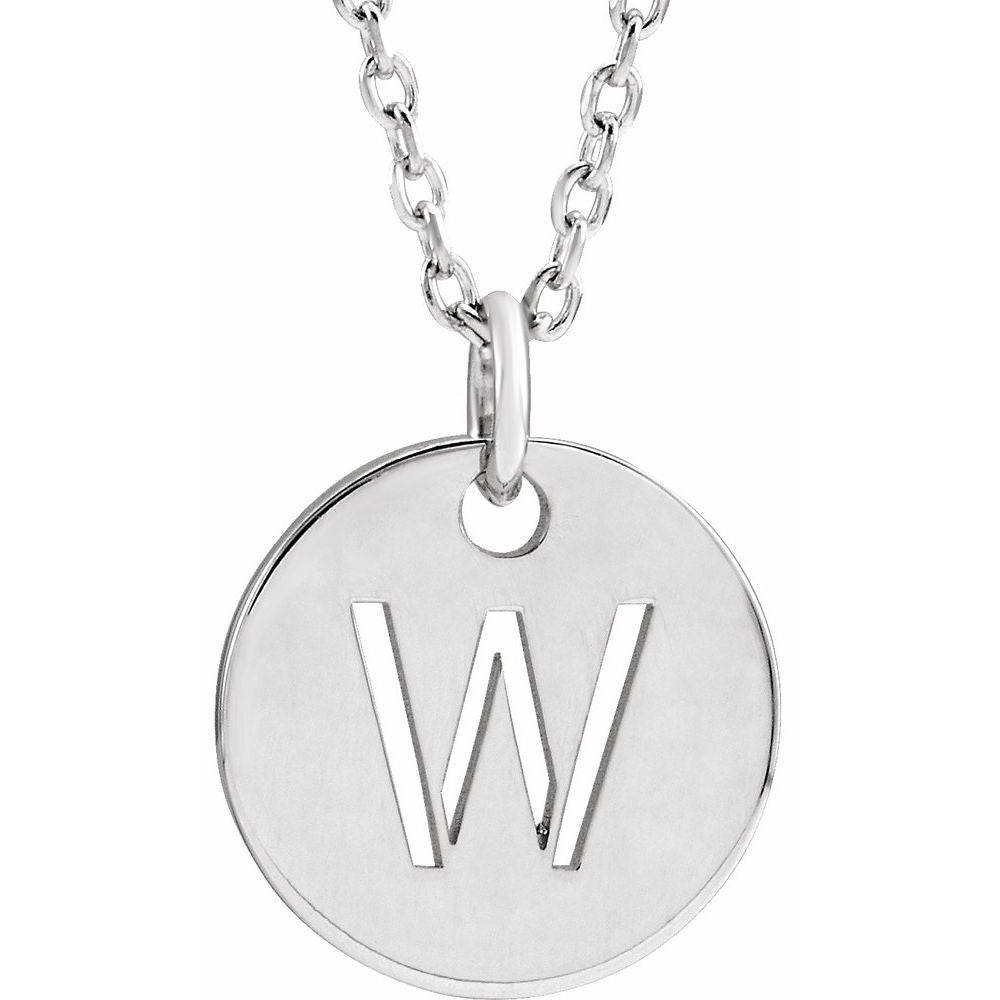 Initial Disc Necklace