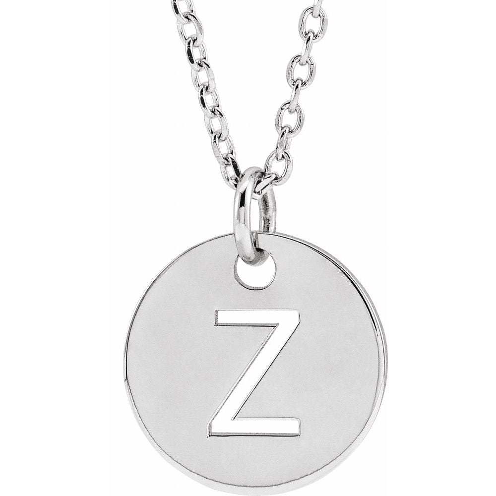 Initial Disc Necklace