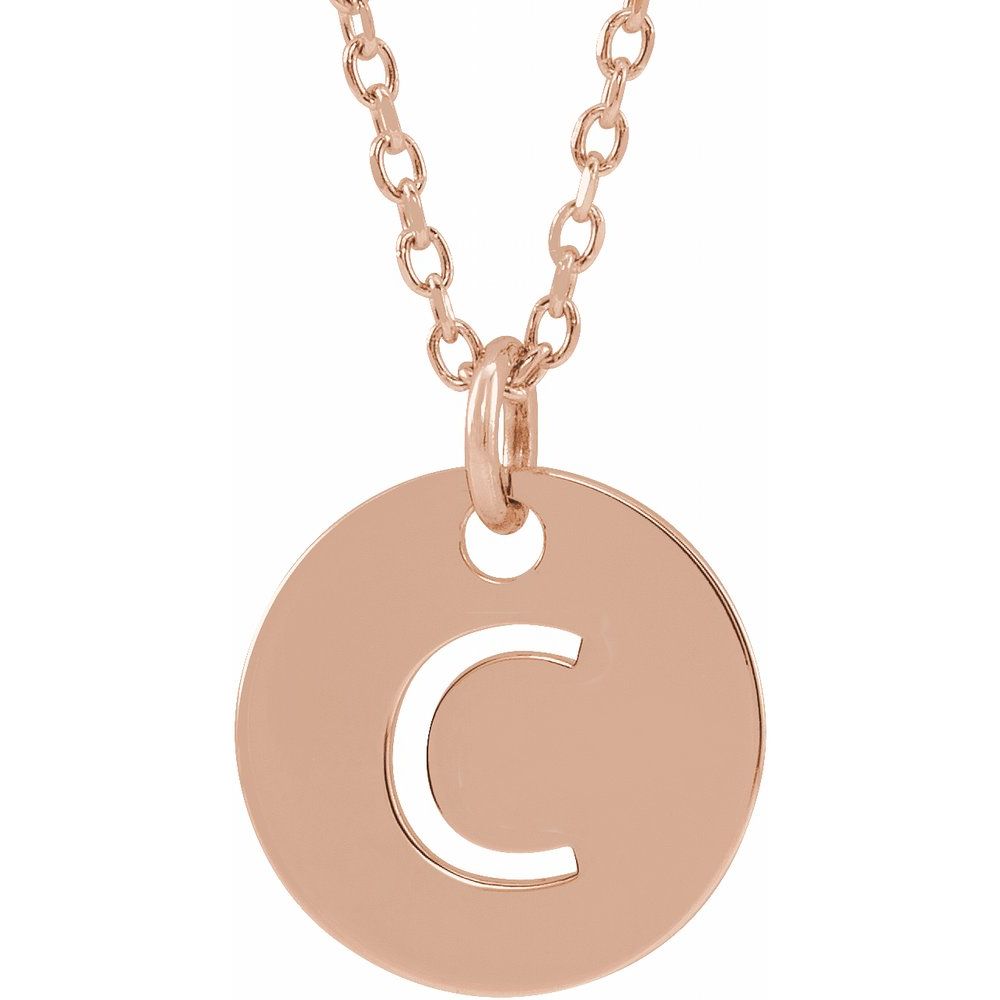 Initial Disc Necklace