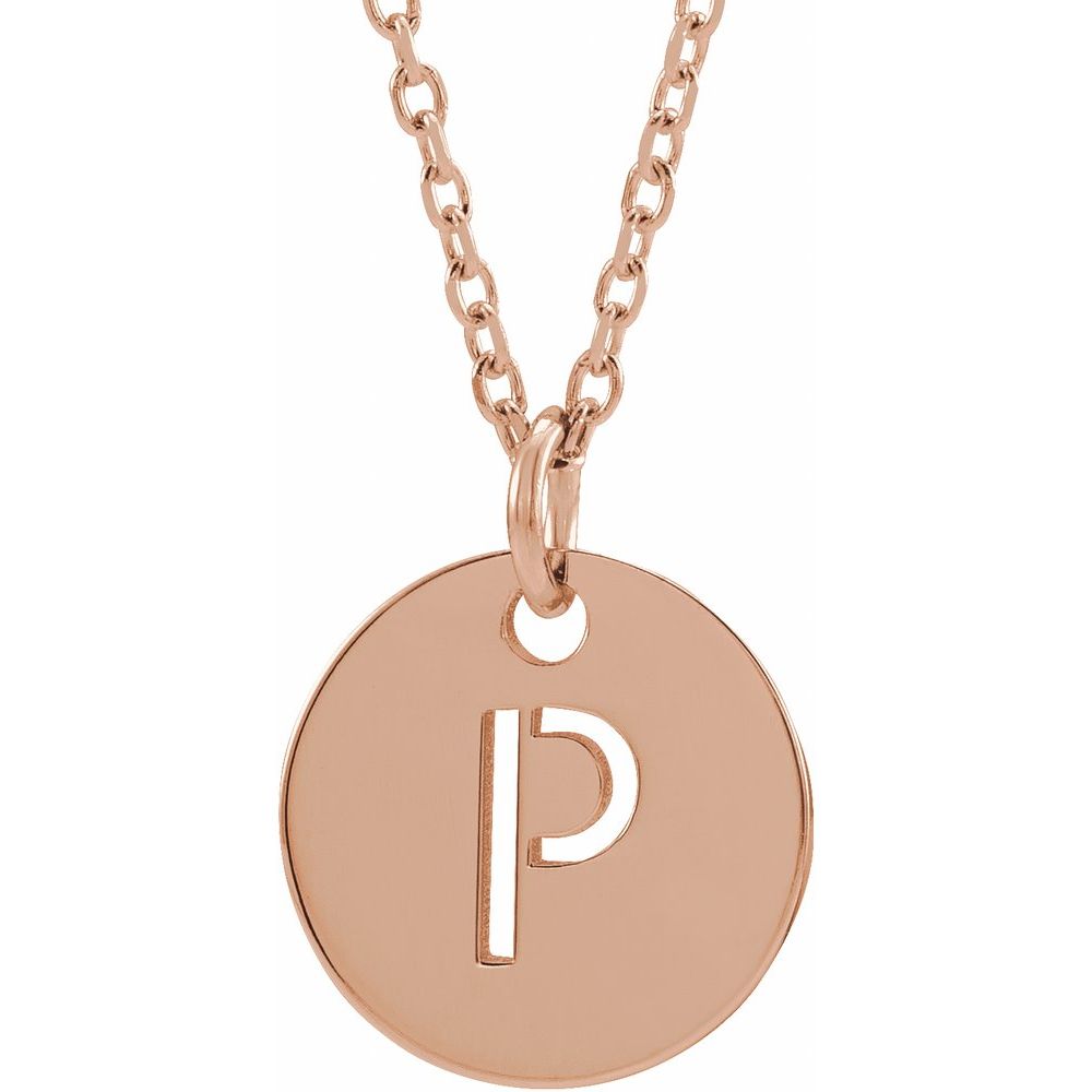 Initial Disc Necklace