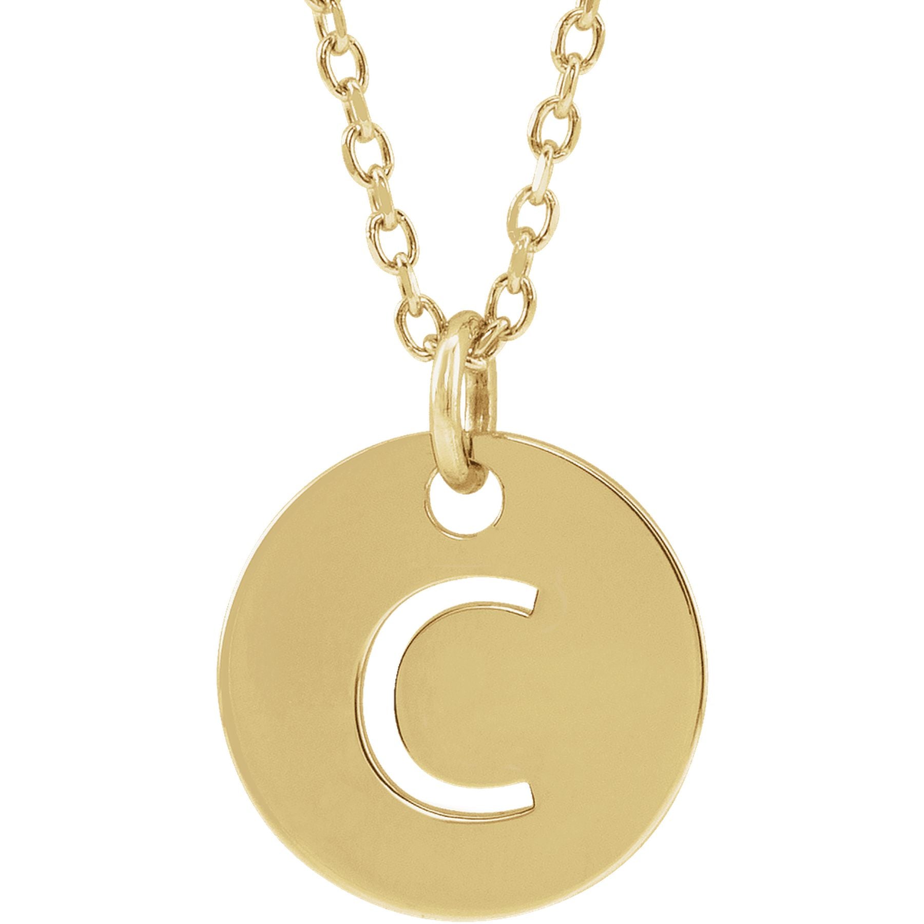 Initial Disc Necklace