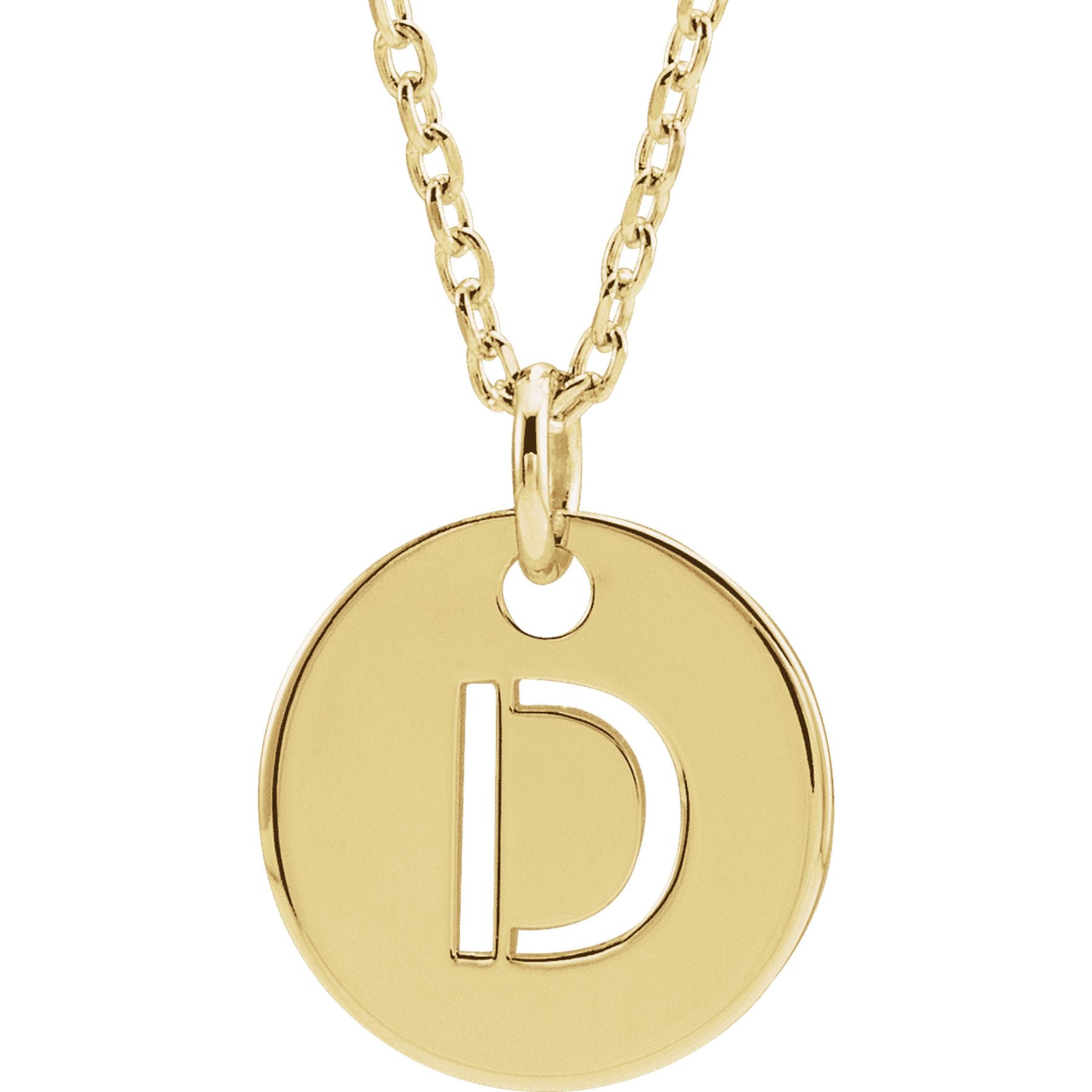 Initial Disc Necklace