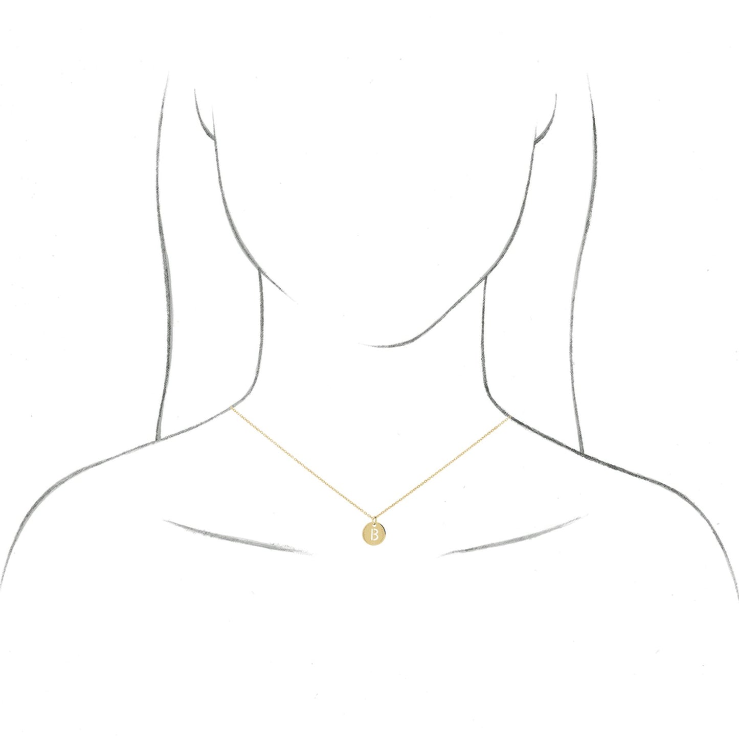 Initial Disc Necklace