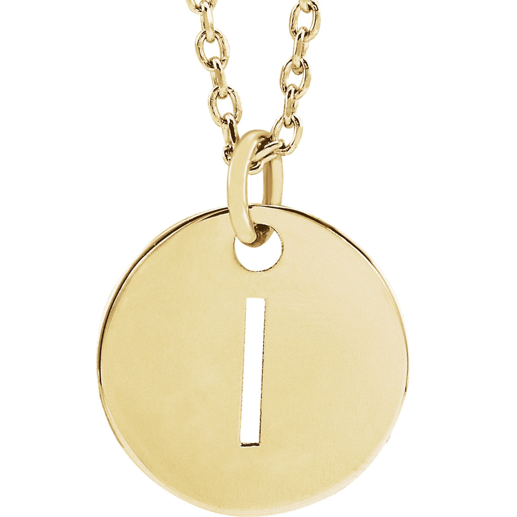 Initial Disc Necklace