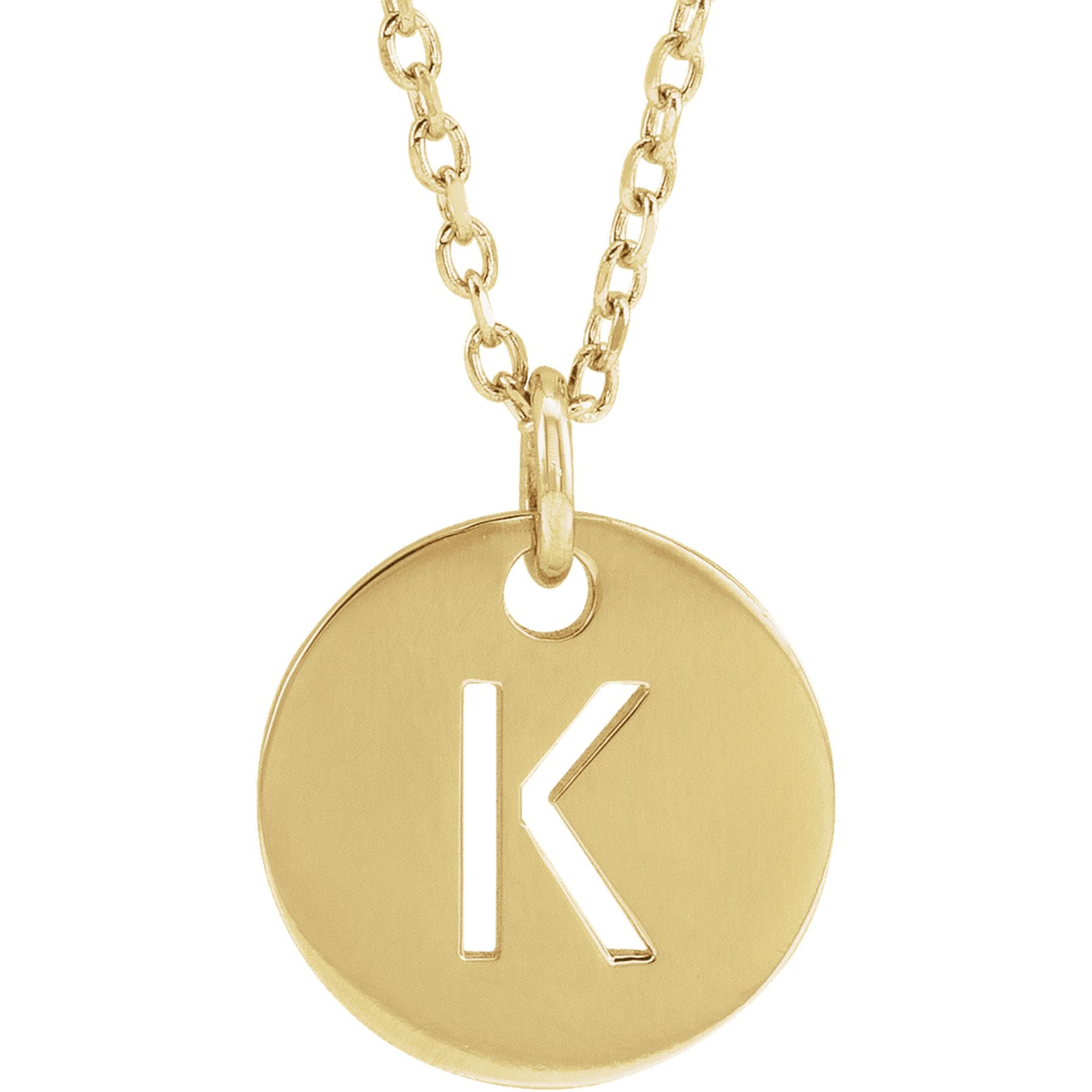 Initial Disc Necklace