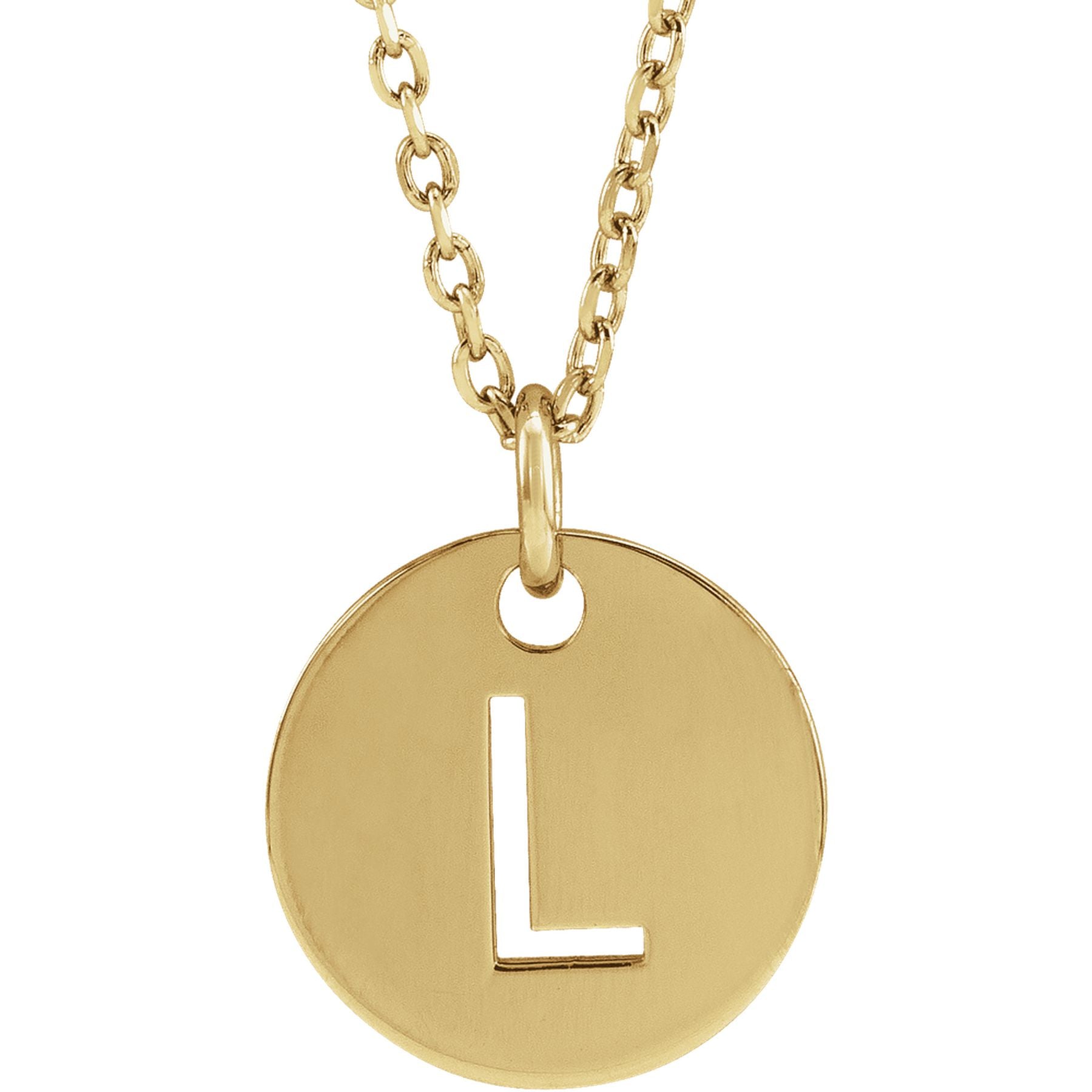 Initial Disc Necklace