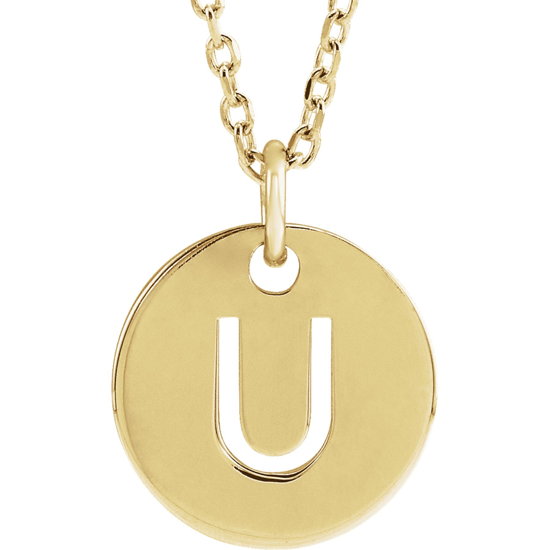 Initial Disc Necklace