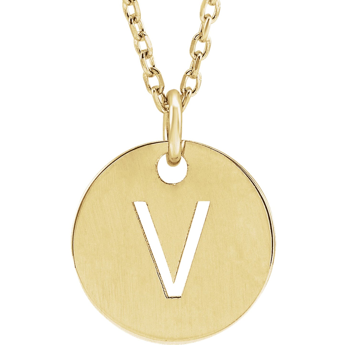 Initial Disc Necklace