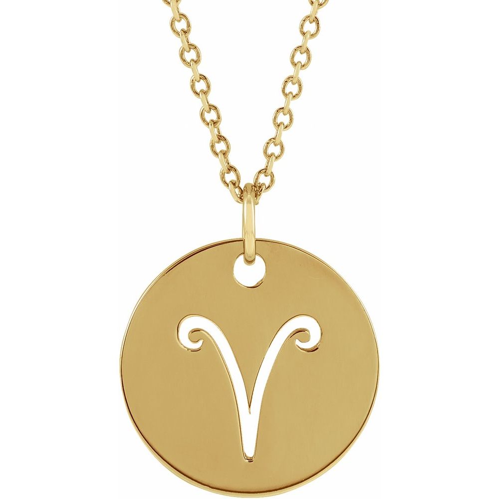 Zodiac Disc Necklace