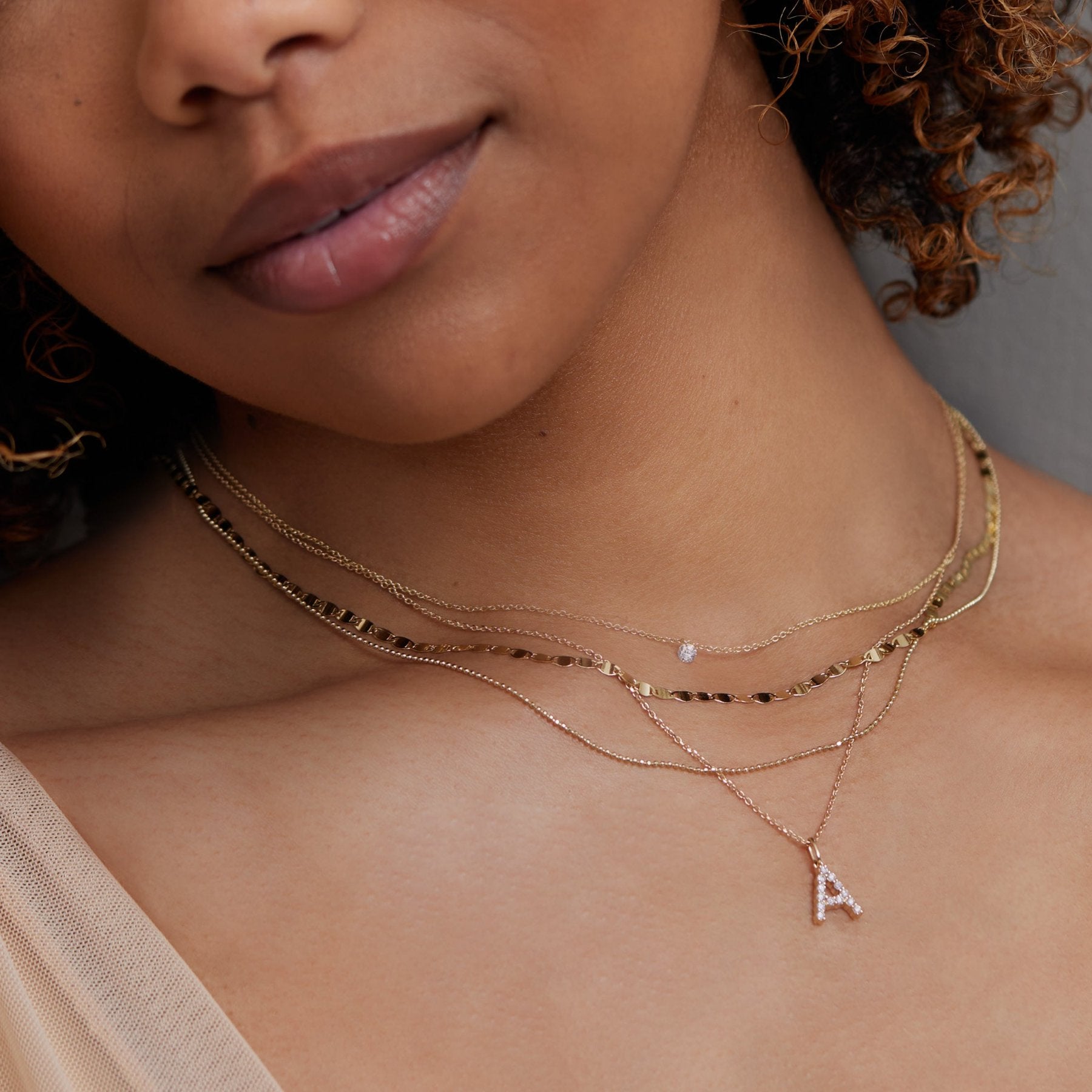 Diamond Initial Necklace