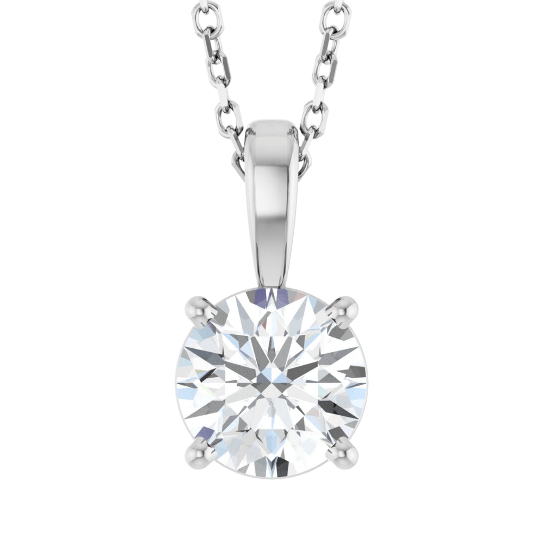 Diamond Solitaire Necklace - VS / Colorless / Excellent Lab-grown Diamond