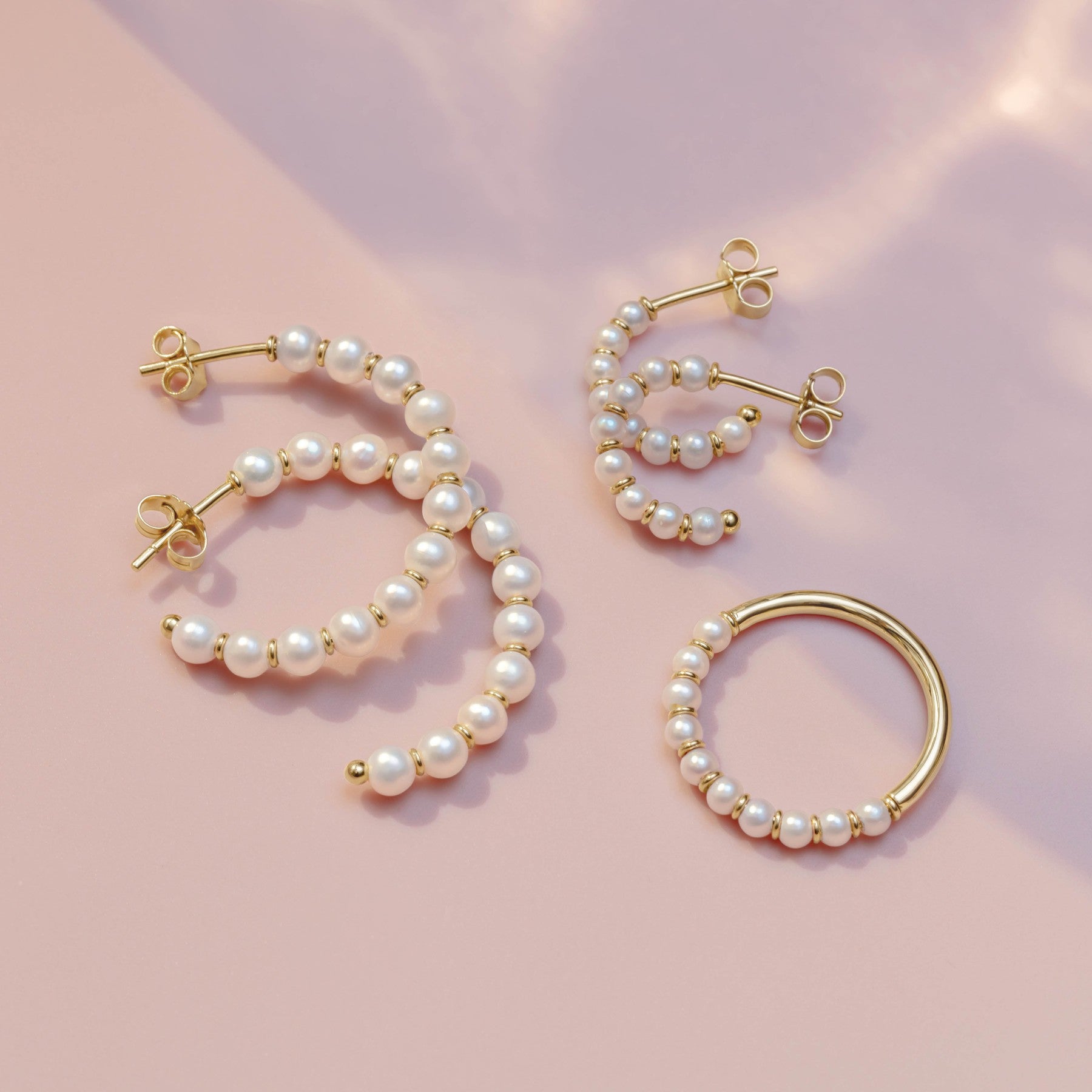 Pearl Hoop Earrings