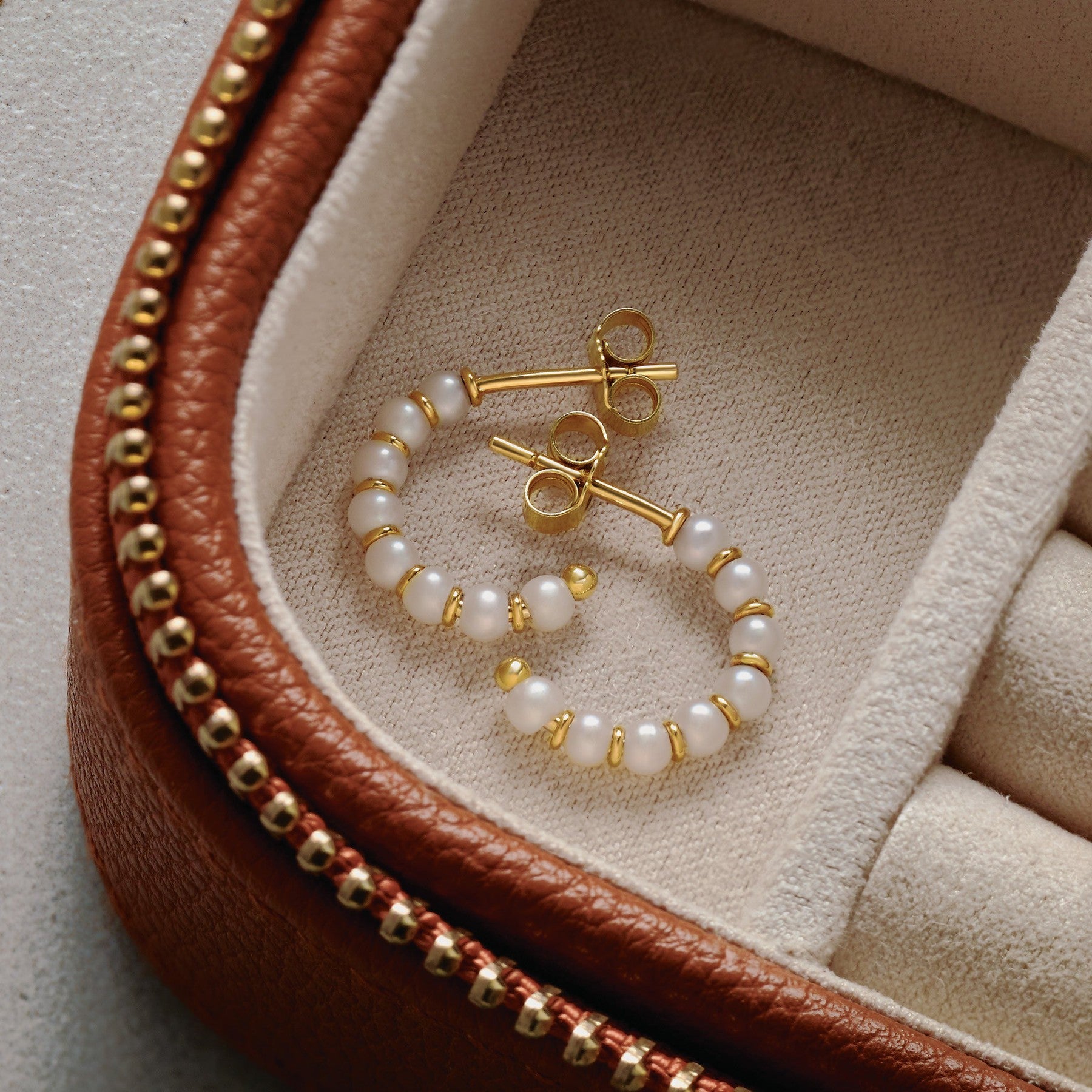 Pearl Hoop Earrings