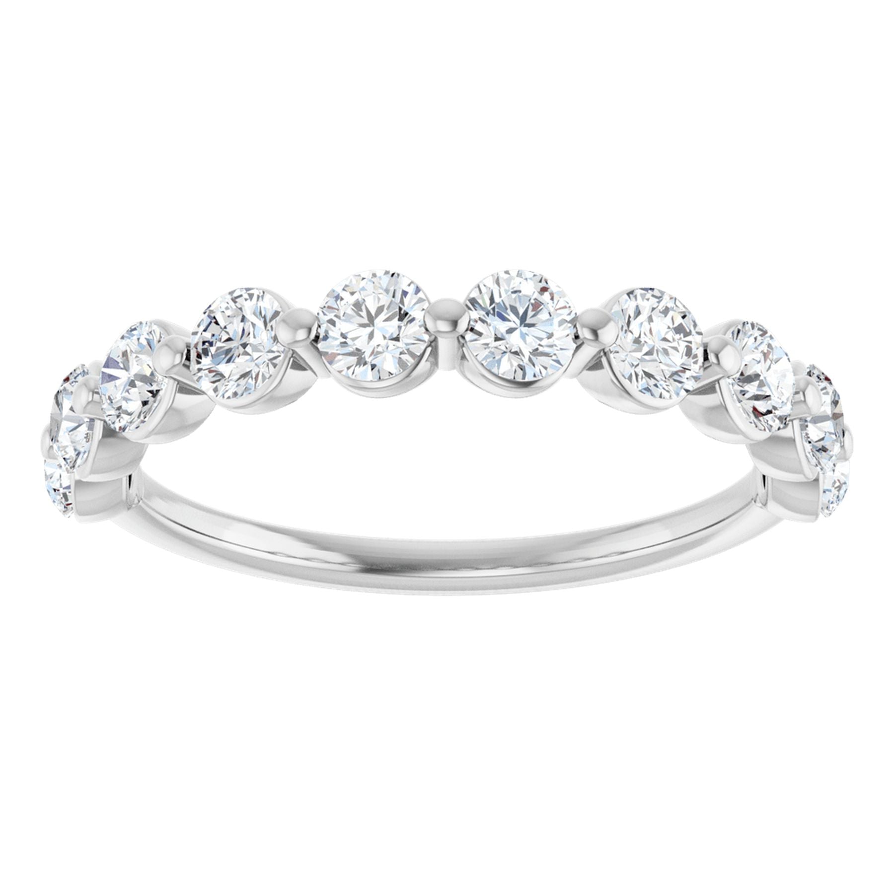 Platinum 1 CTW Lab-Grown Diamond Anniversary Band