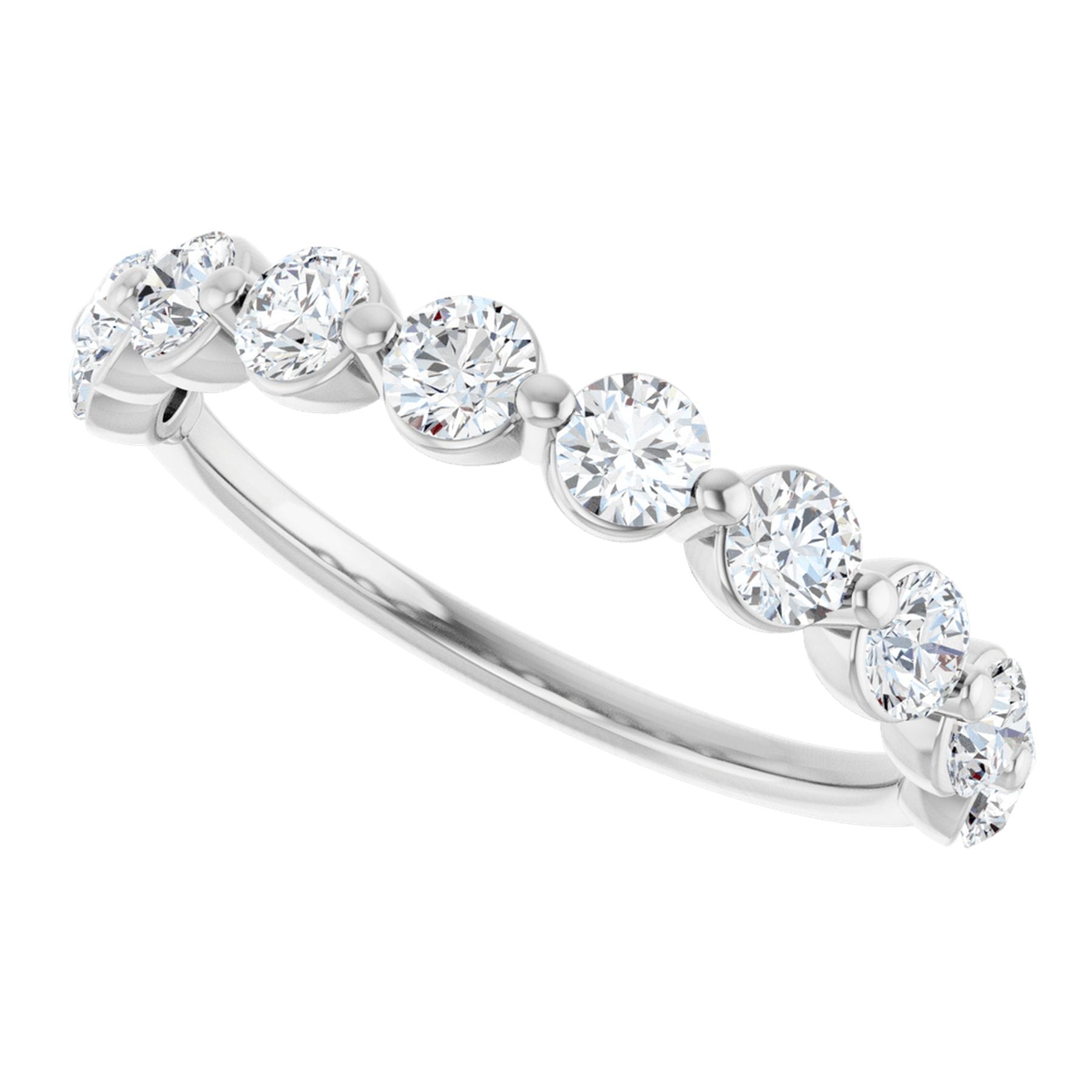 Platinum 1 CTW Lab-Grown Diamond Anniversary Band