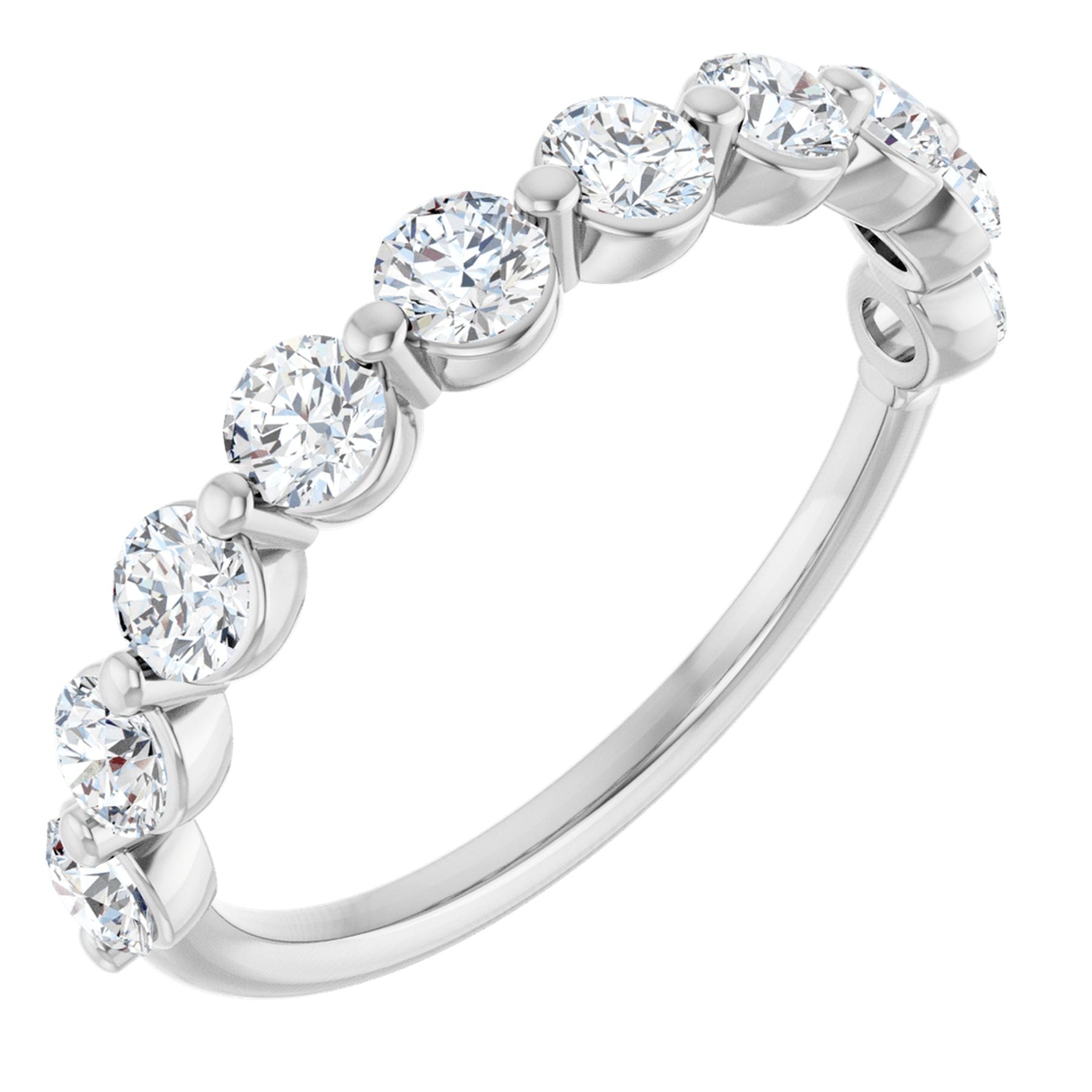 Platinum 1 CTW Lab-Grown Diamond Anniversary Band