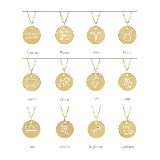 Zodiac Disc Necklace