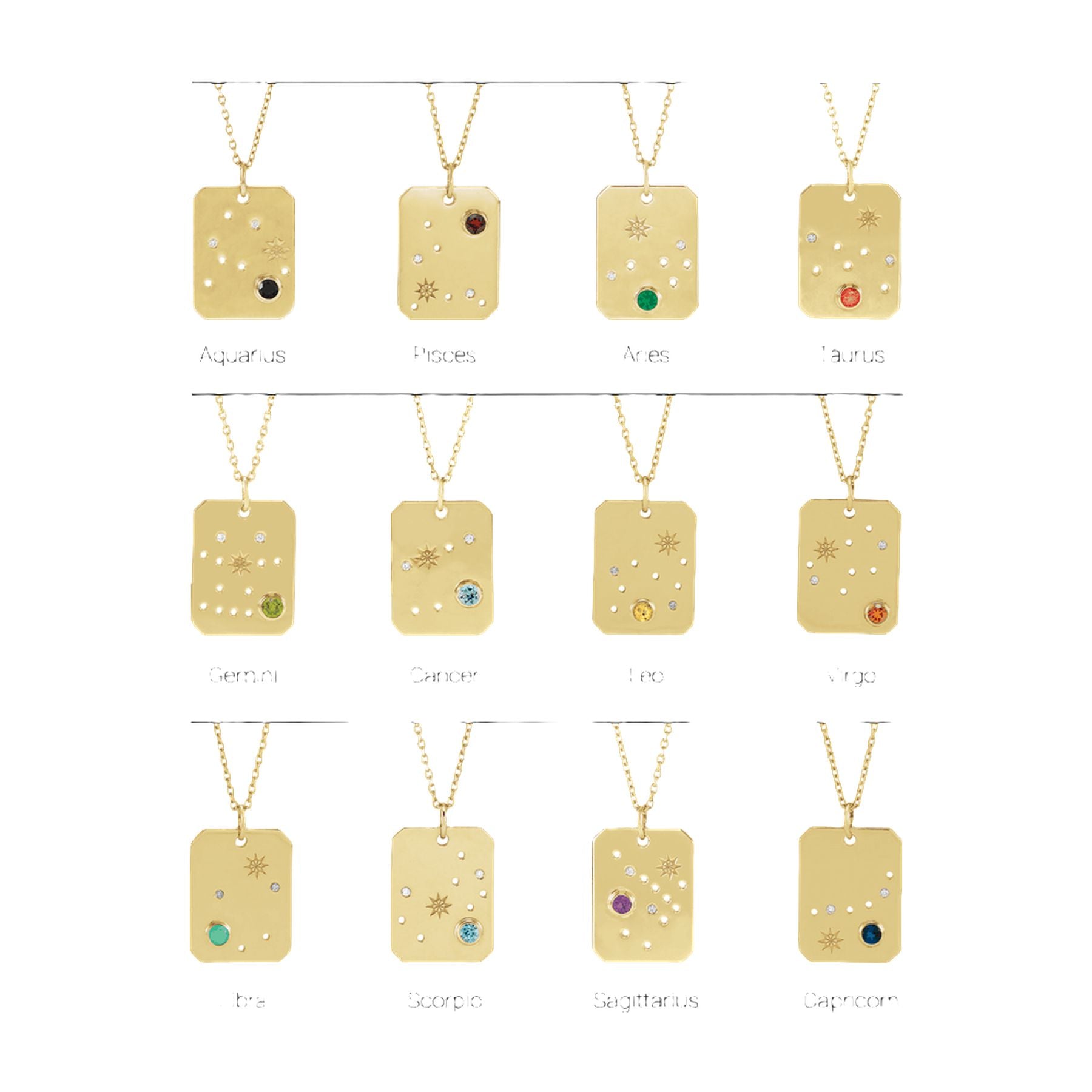 Zodiac Constellation Necklace